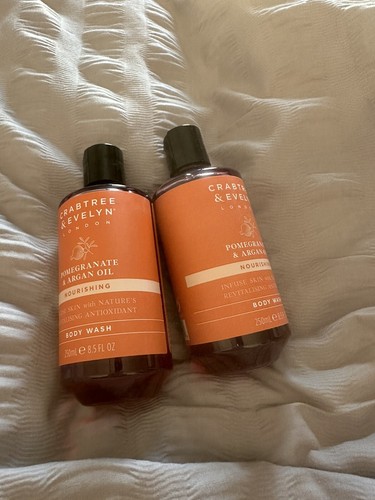 Crabtree & Evelyn Pomegranate & Argan Oil Nourishing Body Wash 250ml X2 - Picture 3 of 3
