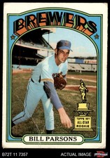 1972 Topps #281 Bill Parsons Brewers RC ASR 1 - POOR