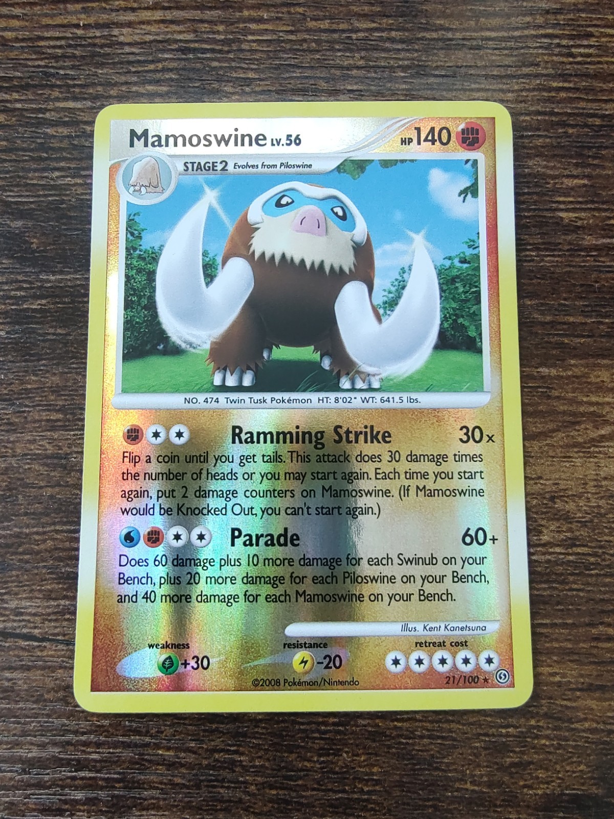 Mamoswine 21/100 Reverse Holo Diamond & Pearl Stormfront Pokemon Card