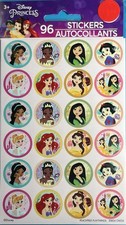 Disney Princess Stickers 4 Sheets 96 Stickers Total