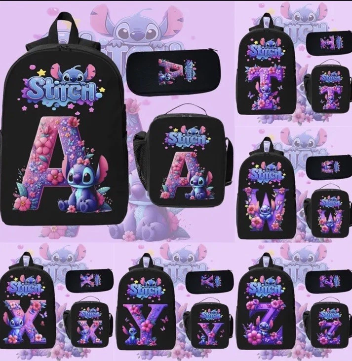 Disney Stitch Rucksack 3-teiliges Set (bunt Und Personalisiert)🌸 - Bild 3 von 4