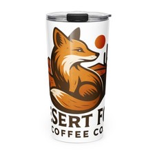Desert Fox Coffee Co Stainless Steel Coffee Tea Water Drink Tumbler Mug Cup