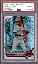 ELLY DE LA CRUZ 2022 Bowman Chrome 1st Mega Box #BCP-50 PSA 10 Mojo Refractor RC