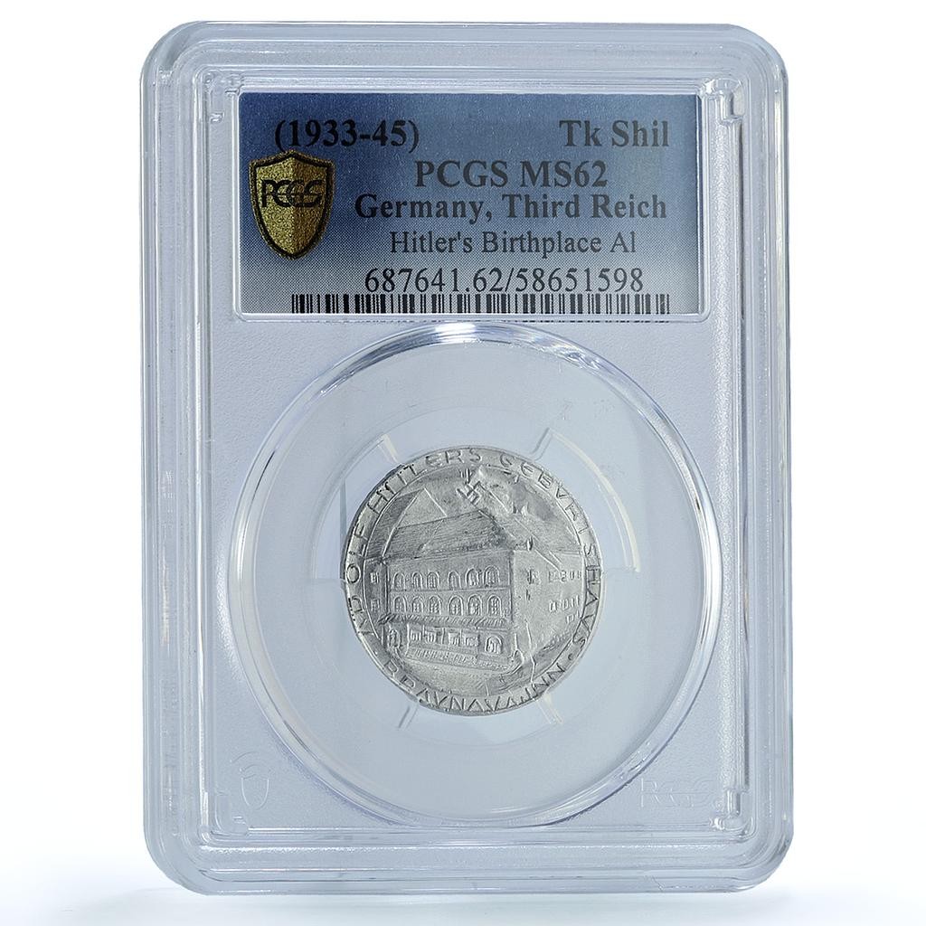 Germany Third Reich Hitler Birthplace 1 Schilling MS 62 PCGS