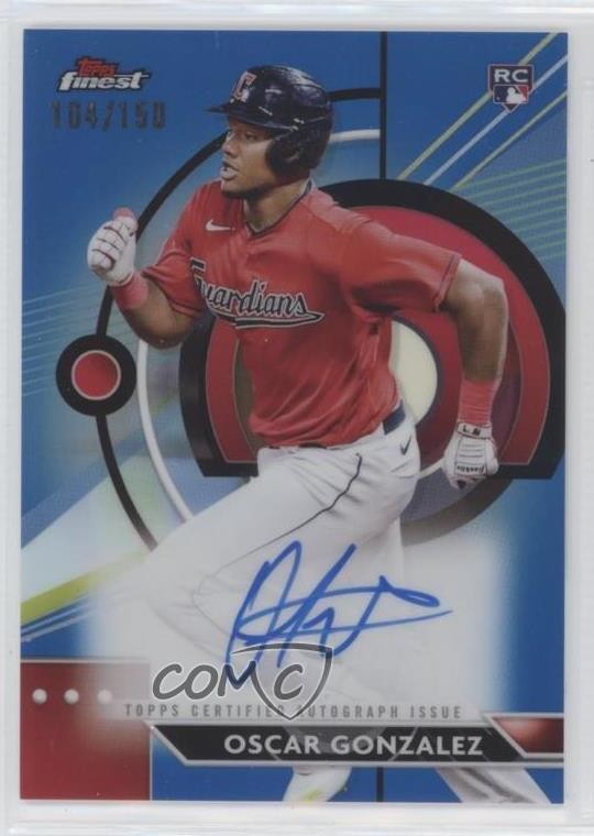 2023 Topps Finest Blue Refractor /150 Oscar Gonzalez #FA-OG Rookie Auto RC 1u6