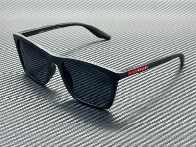 PRADA LINEA ROSSA PS B08S 1BO02G Matte Black Grey Polarized Men's 56 mm Sunglass