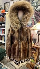 Vintage DAVID GREEN Alaskan Patchwork Fur Coat - Like NEW  Sz M/L
