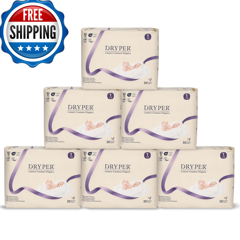 S Dryper Disposable Diaper Newborn Size 1 Diapers 6-11 Lbs 3d Leak