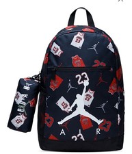 New Authentic Air Jordan Jersey Legend Icon Kid Backpack School Pencil Case 18in