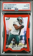 2012 Panini Prizm LeSean McCoy Red Prizm Die-Cut #146 PSA 10