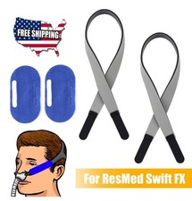 2-Pcs CPAP Headgear Straps with 2 CPAP Covers, Compatible with ResMed Swift FX