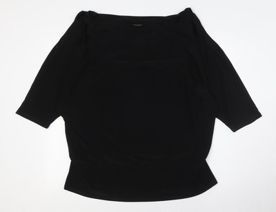 For Cynthia Damen schwarz Polyester Basic Knopfleiste Größe XL Wasserfallausschnitt - kalt
