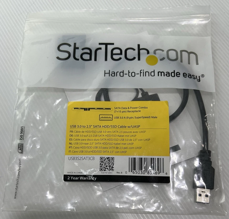 StarTech.com SATA to USB Cable - 3.0 2.5” USB-A (3.0) | 2.5"  - Image 2 of 3