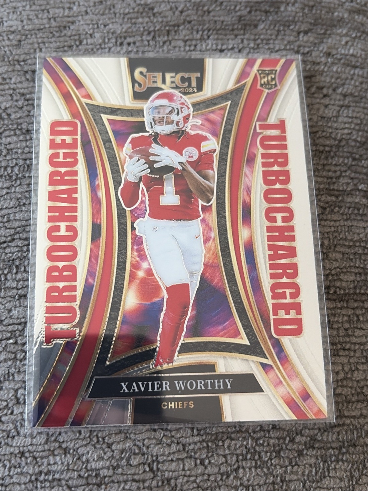 2024 Panini Select - Turbocharged Xavier Worthy #14 (RC) - Chiefs 