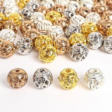 8MM Filigree Round Spacer Beads Bulk Jewelry Making Supplies for DIY Craft