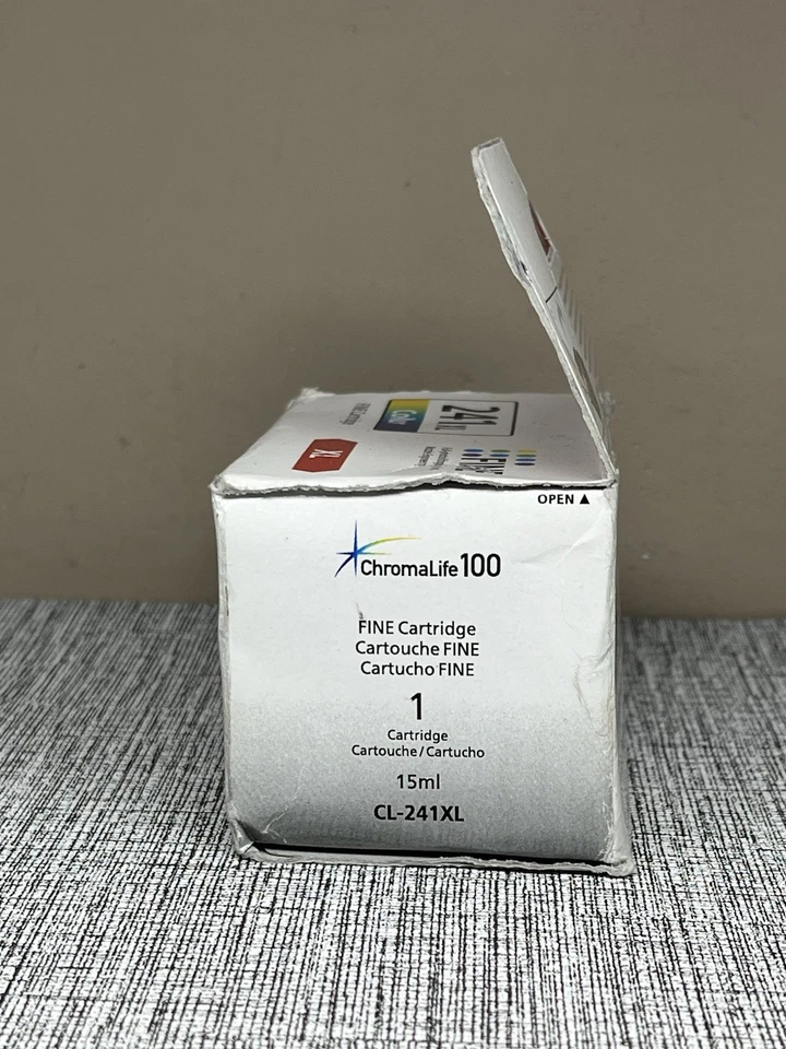 New Genuine Canon CL-241XL Fine Color Ink Cartridge - Factory Sealed - Image 3 of 4