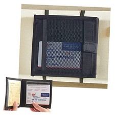 Car Registration and Insurance Card Holder for Sun Visor, Glove Box or Black
