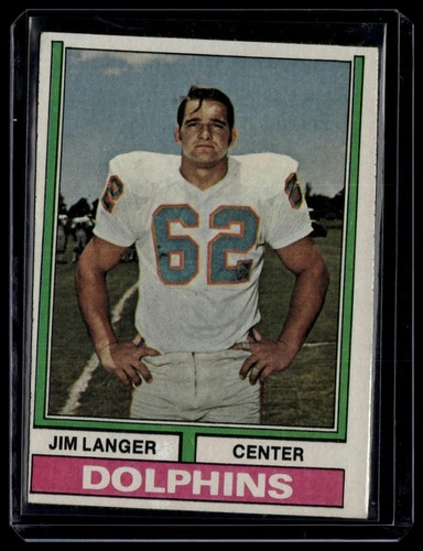 Topps #341 Jim Langer 1973 radiocontrol - Imagen 1 de 2