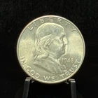 1948 D Benjamin Franklin Silver 50C Fifty Cents Half Dollar Coin