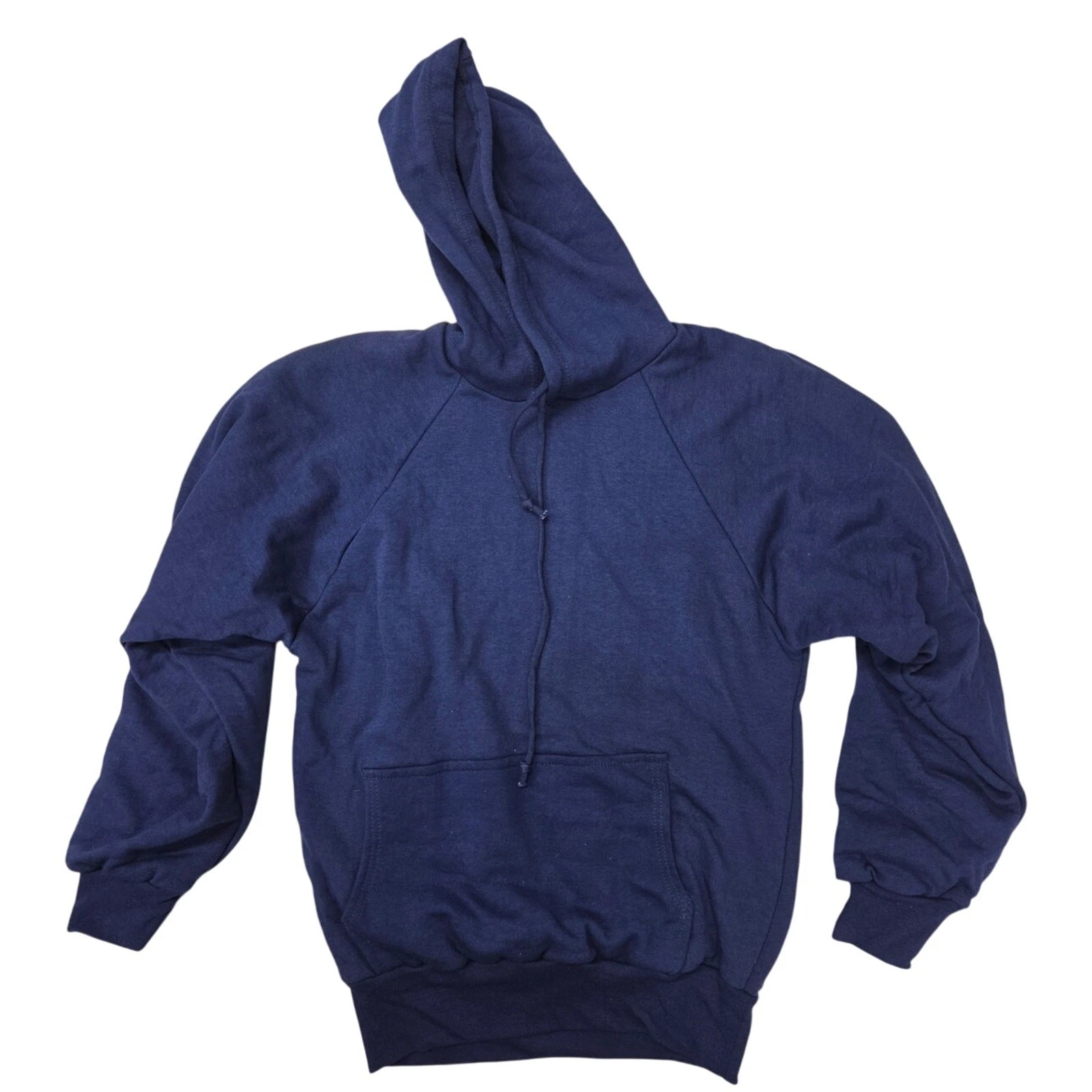 80s 90s IM Sports Navy Thermal Hoodie S RN57510 Deadstock Kangaroo USA