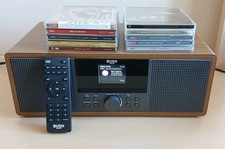 Bush All-In-One HiFi Stereo System DAB FM CD USB Bluetooth Remote Wood Effect