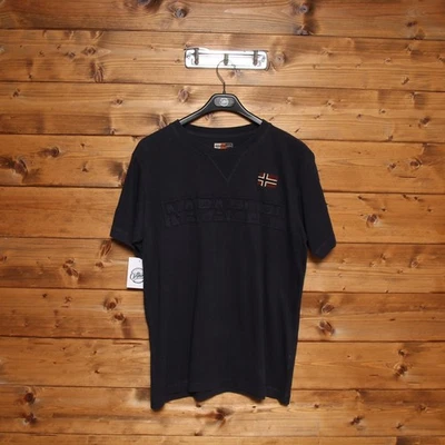 T-Shirt NAPAPIJRI Taille XL Usagé (SA2985) Bleu Vintage Unisexe - Photo 1/2