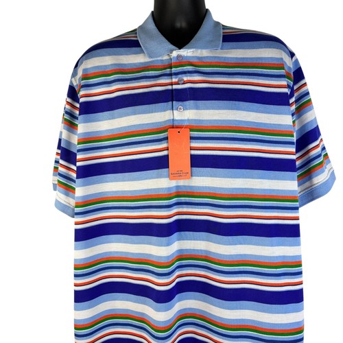 Neu mit Etikett Sahara Club Herren Poloshirt mehrfarbig gestreift XXL Kurzarm normale Passform - Bild 6 von 17