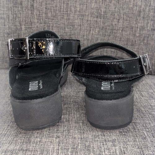 Munro Teagan Women Wedge Faux Leather Black Ankle Strap Slide in Sandals Size 7N - Picture 10 of 15