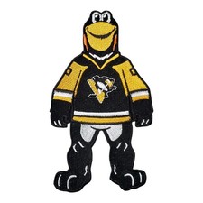 Pittsburgh Penguins Mascot Iceburgh Vintage Embroidered Iron On Patch 6”x 3.5”