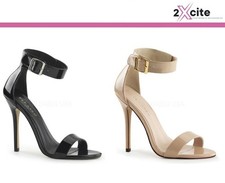 Pleaser High Heel Stiletto Ankle Strap 5" Sandals Shoes Ladies Amuse 10