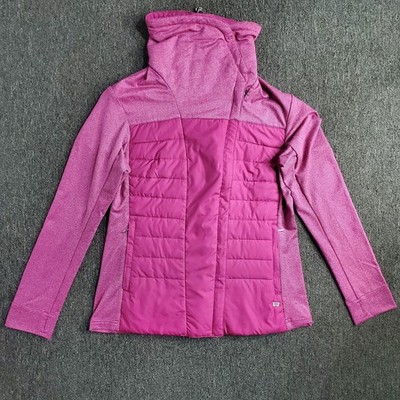 Helly Hansen Jacket Womens Large Pink Astra Herringbone Primaloft Insulated Zip