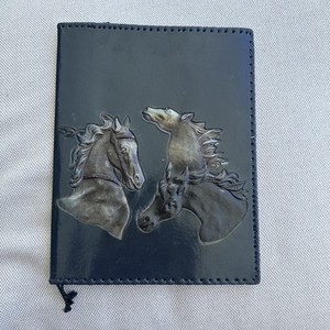 Vintage Atlântida Leather Hand Made Tooled Book Cover w/ Bookmark