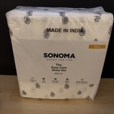 Sonoma Easy-Care Sheet Set 525 Thread Count Full Size Sheet Set Paisley Floral