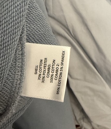 Anna Cate Kat Sweatshirt SMALL S Puff Sleeve blue cotton blend - Picture 5 of 5