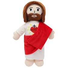 13" Jesus Plush Heart of Jesus Plushie Savior Doll for Church Sunday Religiou...