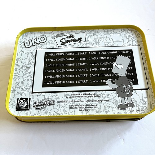 Vintage the SIMPSONS 2002 UNO Special Edition CARD GAME Collectors Tin - Picture 3 of 11