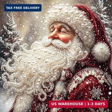 Christmas Pearl Diamond Painting Kits for Adults,Santa Claus Diamond Art