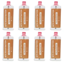 8 X 50ML VPS Bite Registration Material Unflavor Fast Set Cartridges Dental PVS