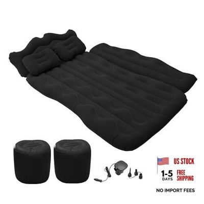 Car Air Mattress Sleeping Mat Comfortable 170x110x14cm Back Seat Bed Black