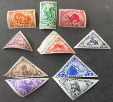Tuva Mongolei 1935 Tiere 10 x Briefmarken postfrisch Falz