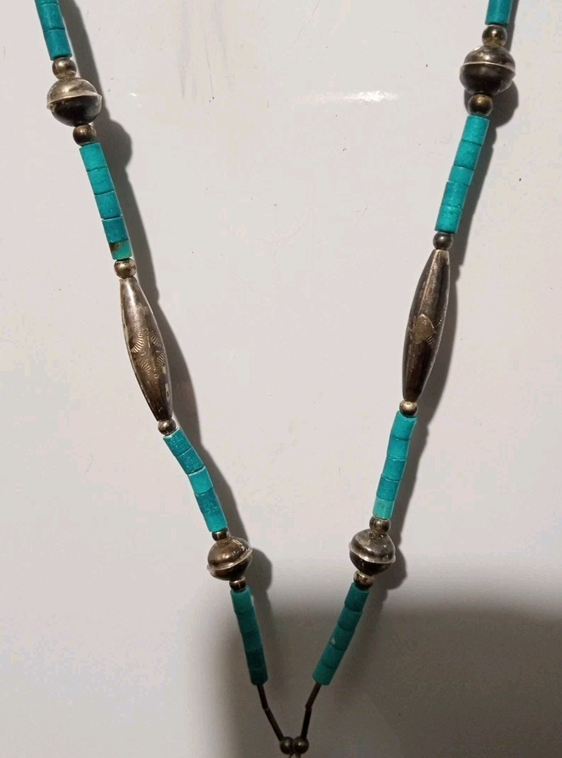 Authentic Native Shell Turquoise abalone Necklace… - image 4