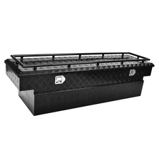 69 Inch Aluminum Crossover Truck Bed Tool Box Pickup Toolbox w/Guard Rail+Lock