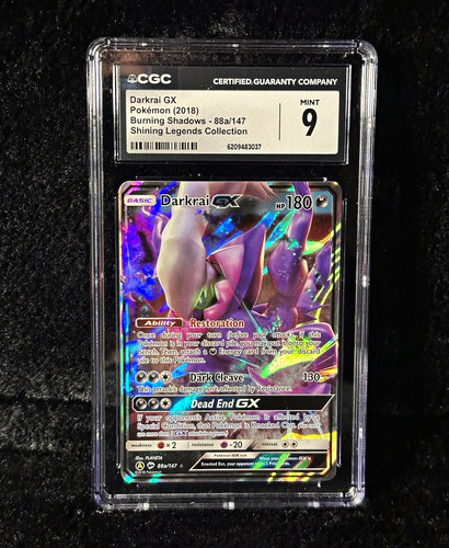 Pokemon Darkrai GX 88a/147 2018 SM Burning Shadows Promo Holo CGC Mint 9