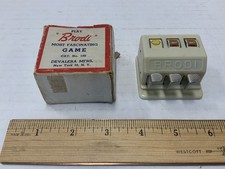 Slot machine BRODI avorio vintage mini giocattolo da gioco anni '30-40 con scatola