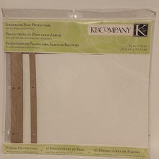 K Company 10 Top Loading Scrapbook Page Protector 12x12  READ 