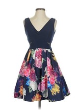 Xscape Women Blue Cocktail Dress 2