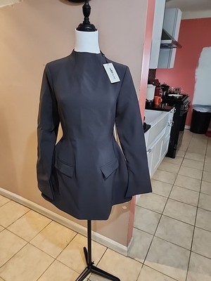Women s Oddmuse London Long Sleeve  Mini Dress M Grey  Muse -78-G-M Retail 