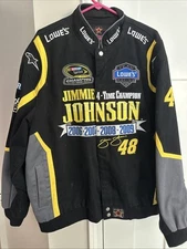 Vintage Jimmie Johnson NASCAR Jacket Mens XL Lowes Racing Jacket JH Design