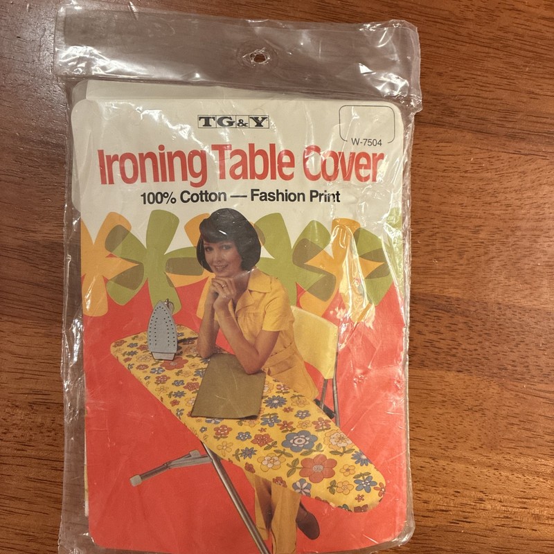 Vintage Ironing Board Cover From TG&Y Yellow , Orange, White Flowers