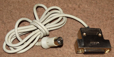6' Vintage PC cable DB25 Female to 5 Pin DIN Male Peripheral computer cable VGWC